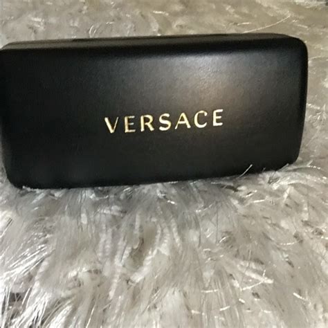 large versace sunglass case|Versace eyeglass case hard black.